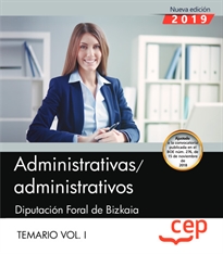 Books Frontpage Administrativas/administrativos. Diputación Foral de Bizkaia. Temario. Vol.I