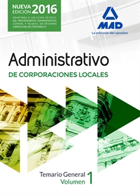 Books Frontpage Administrativos de las Corporaciones Locales. Temario General Volumen 1