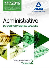 Books Frontpage Administrativos de las Corporaciones Locales. Temario General. Volumen 2