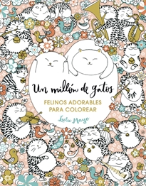 Books Frontpage Un millón de gatos: felinos adorables para colorear (Libro de colorear para adultos)