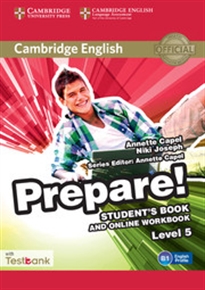 Books Frontpage Cambridge English Prepare! Level 5 Student's Book and Online Workbook with Testbank