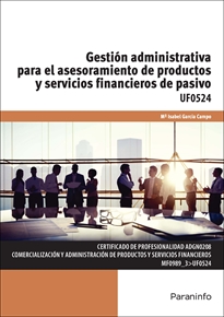 Books Frontpage Gestión administrativa para el asesoramiento de productos y servicios financieros de pasivo