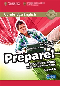 Books Frontpage Cambridge English Prepare! Level 5 Student's Book and Online Workbook