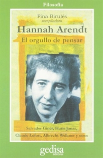 Books Frontpage Hannah Arendt. El orgullo de pensar