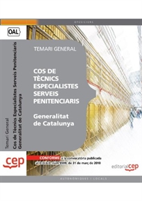 Books Frontpage Cos de Técnics Especialistes Serveis Penitenciaris de la Generalitat de Catalunya. Temari General