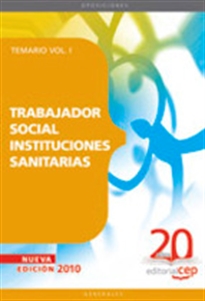 Books Frontpage Trabajador Social Instituciones Sanitarias. Temario Vol. I.