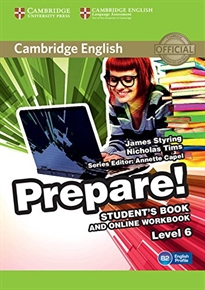 Books Frontpage Cambridge English Prepare! Level 6 Student's Book and Online Workbook