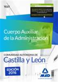 Books Frontpage Cuerpo Auxiliar de la Administración de la Comunidad Autónoma de Castilla y León. Test