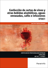 Books Frontpage Confección de cartas de vinos y otras bebidas alcohólicas, aguas envasadas, cafés e infusiones