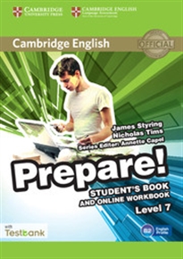 Books Frontpage Cambridge English Prepare! Level 7 Student's Book and Online Workbook with Testbank