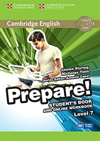 Books Frontpage Cambridge English Prepare! Level 7 Student's Book and Online Workbook