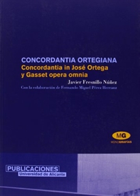 Books Frontpage Concordantia ortegiana