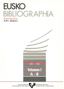 Books Frontpage Eusko bibliographia (1981-1985). Vol. 1 (A-B)