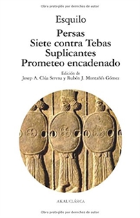 Books Frontpage Persas, Siete contra Tebas, Suplicantes, Prometeo encadenado