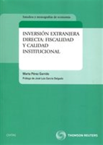 Books Frontpage Inversión extranjera directa: fiscalidad y calidad institucional