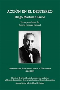 Books Frontpage Acción en el destierro. Diego Martínez Barrio
