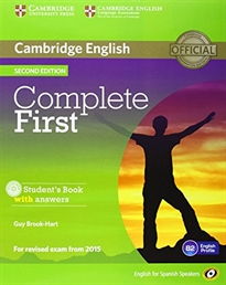 Books Frontpage Complete First for Spanish Speakers Student's Book with Answers with CD-ROM 2nd Edition