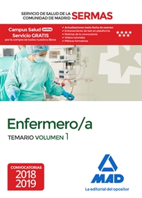 Books Frontpage Enfermero/a del Servicio de Salud de la Comunidad de Madrid. Temario Volumen 1