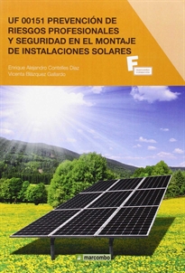 Books Frontpage UF 00151 Prevención de riesgos profesionales y seguridad en el montaje de instalaciones solares