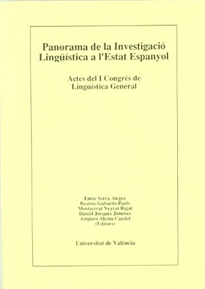 Books Frontpage Panorama de la investigació lingüística a l'Estat espanyol (I): Conferències i «Paneles»