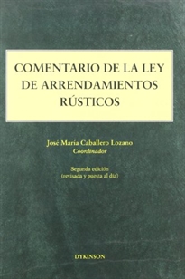 Books Frontpage Comentario de la Ley de arrendamientos rústicos