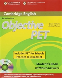 Books Frontpage Objective PET For Schools Pack without Answers (Student's Book with CD-ROM and for Schools Practice Test Booklet) 2nd Edition