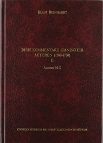 Books Frontpage Bibelkommentare spanischer autoren (1500-1700). Tomo II (M-Z)