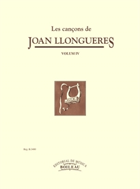 Books Frontpage Les cançons de Joan Llongueres IV