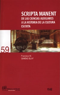 Books Frontpage Scripta Manent de las ciencias auxiliares a la Historia de la cultura escrita