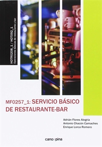 Books Frontpage MF0257 Servicio básico de restaurante-bar