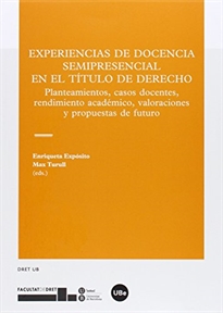 Books Frontpage Experiencias de docencia semipresencial en el título de Derecho