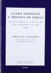 Books Frontpage Clero indígena y obispos de Indias