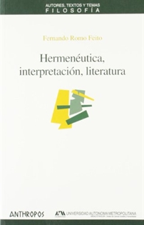 Books Frontpage Hermenéutica, interpretación, literatura