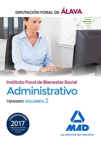 Books Frontpage Administrativo del Instituto Foral de Bienestar Social de la Diputación Foral de Álava. Temario Volumen 2