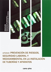 Books Frontpage UF0410 Prevención de riesgos, seguridad laboral y medioambiental en la instalación de tuberías y aparatos