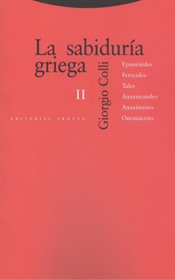 Books Frontpage La sabiduría griega II