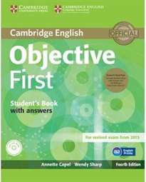 Books Frontpage Objective First Student's Book Pack (Student's Book with Answers with CD-ROM and Class Audio CDs(2)) 4th Edition