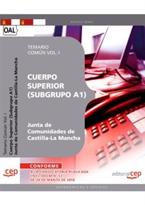 Books Frontpage Cuerpo Superior (Subgrupo A1). Junta de Comunidades de Castilla-La Mancha. Temario Común Vol. I.