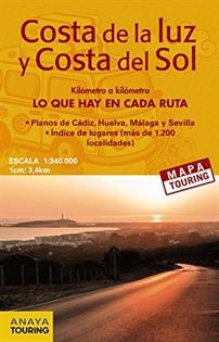 Books Frontpage Mapa de carreteras de la Costa de la Luz y Costa del Sol (desplegable), escala 1:340.000