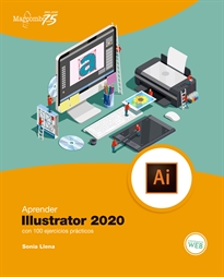 Books Frontpage Aprender Illustrator 2020 con 100 ejercicios prácticos