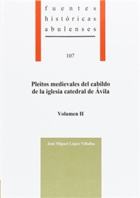 Books Frontpage Pleitos medievales del cabildo de la iglesia catedral de Ávila