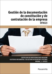 Books Frontpage Gestión de la documentación de constitución y de contratación de la empresa