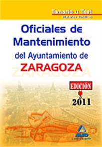 Books Frontpage Oficiales de mantenimiento del ayuntamiento de zaragoza. Temario y test materias jurídicas