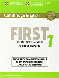 Books Frontpage Cambridge English First 1 for Revised Exam from 2015 Student's Book without Answers