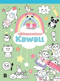 Books Frontpage Kawaii MI Bloc Para Colorear