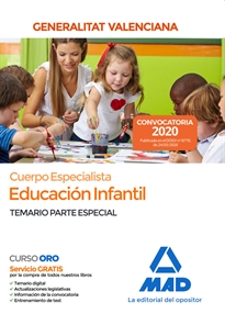 Books Frontpage Cuerpo Especialista en Educación Infantil de la Administración de la Generalitat Valenciana. Temario parte especial