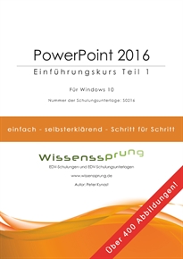 Books Frontpage PowerPoint 2016 - Einführungskurs Teil 1