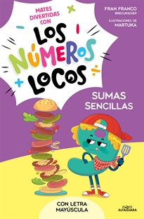 Books Frontpage Los Números Locos 3 - Sumas sencillas (con letra mayúscula)