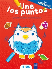 Books Frontpage Une los puntos con adhesivos. Rojo