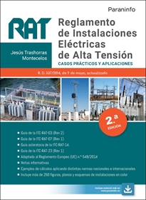 Books Frontpage RAT. Reglamento de Instalaciones Eléctricas de Alta Tensión. Casos prácticos y aplicaciones 2.ª edición 2021
